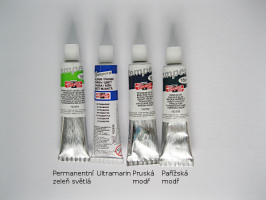 Koh-i-noor  Tempera Koh-i-noor 16ml - modré odstíny a zelená - Modř pruská